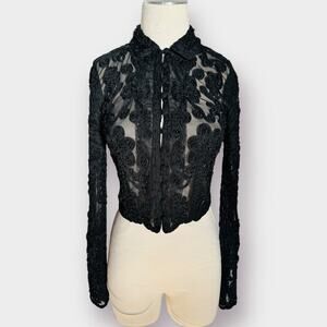 Y2K Cache Brocade lace‎ crop jacket